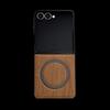 Samsung ZFlip6 Poplar Wood & Leather Phone Cases for ZFlip5 and ZFlip6