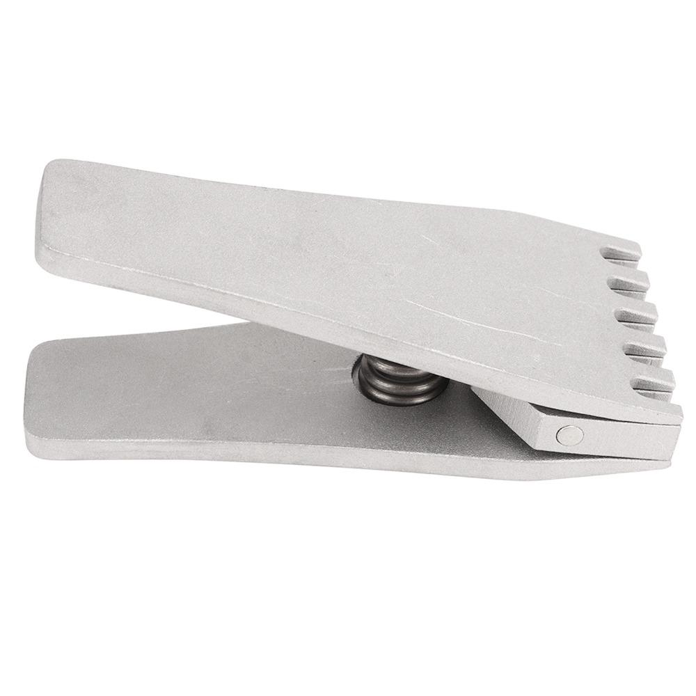 Silver Finish Stringing Clamp Spring Loaded Racket Stringing Tool Badminton Rackets