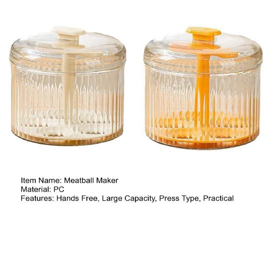Frikadellenformer 5 Bälle Manuell Drücktyp Fleischbällchenmacher Küche Frikadellenpresse Form für Gleichmäßige Frikadellen Fischbällchen Garnelenbällchen Gebäck