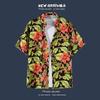 Floral Print Short-sleeved Shirt Beach Suit Summer Lightweight Couple Casual Loose Shorts