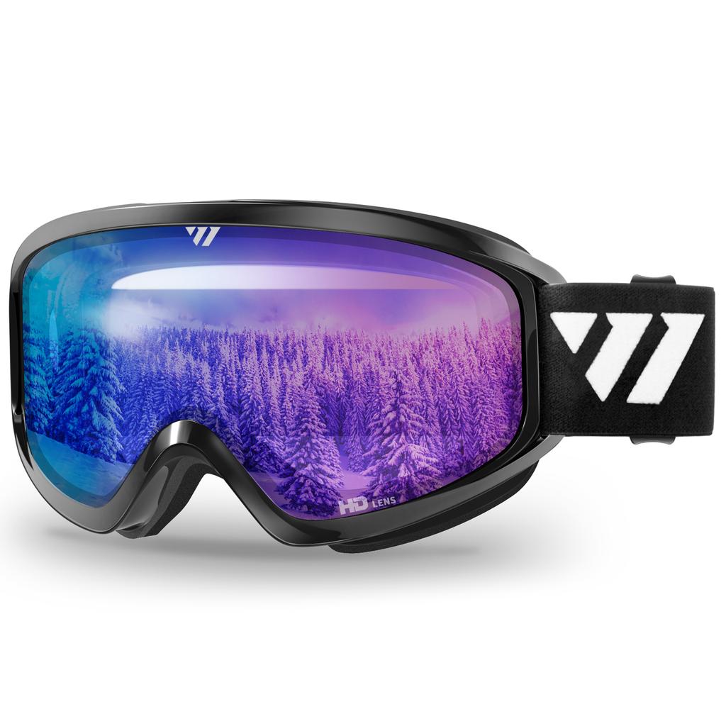 MAXJULI Professional Winter Sport Ski Goggles Double Layers Lens Anti-fog UV400 Ski Eyeglasses Skiing Snow Goggles Men Ladies W1