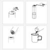 Coffee Bean Grinder Portable Hand Crank Coffee Grinding Machine Lightweight Mill Tool for Kitchen Backyard Party BBQ Camping
