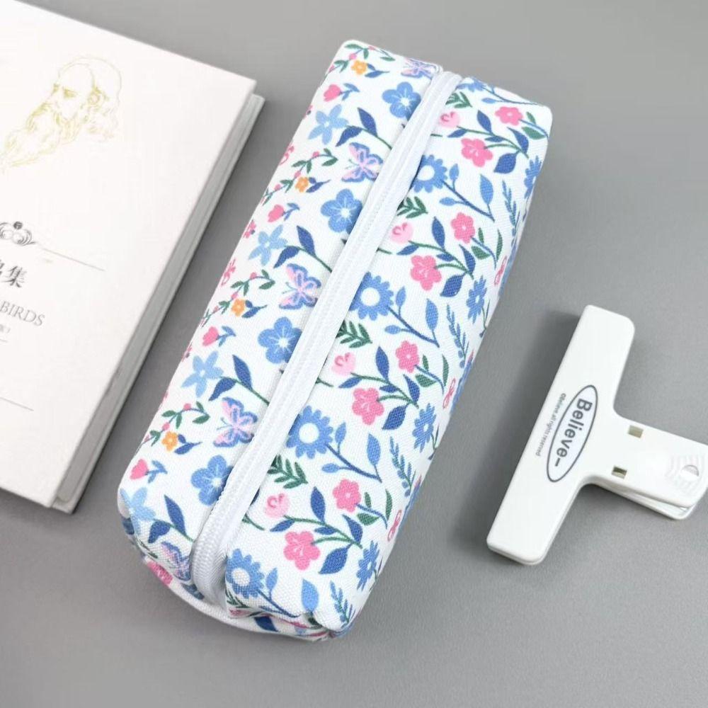 Flower Stationery Bag Large Capacity Pencil Case High Quality Stationery Organizer  Gift