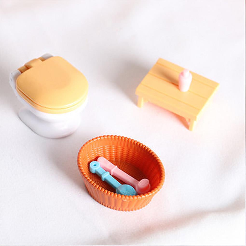 Spielzeugmodelle Mini-Möbel Spielmuster Kinder Subminiatur-Spielzeug Badezimmerszene Set Kugelform