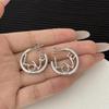 French American LOVE Letter Round Earrings: Elegant & Versatile High-End Fashion