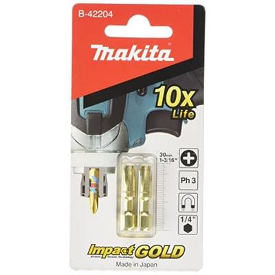 Makita B-42204 Impact Gold מקדח קצר Ph#3X1-3/16" 2/Se