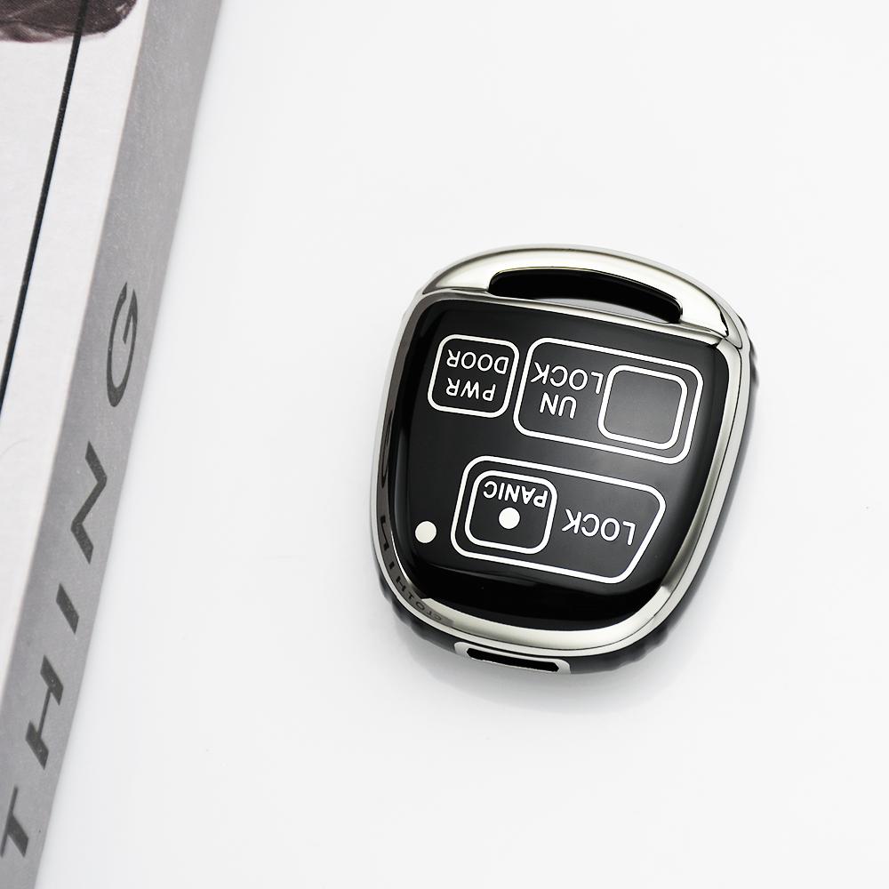 For Lexus Lx Rx400H Es330 Rx330 Es Gs Ls Is Rx Sc Silver Edge Tpu Keyless Car Key Case Fob For Toyota Land Crusier Fj Cruiser