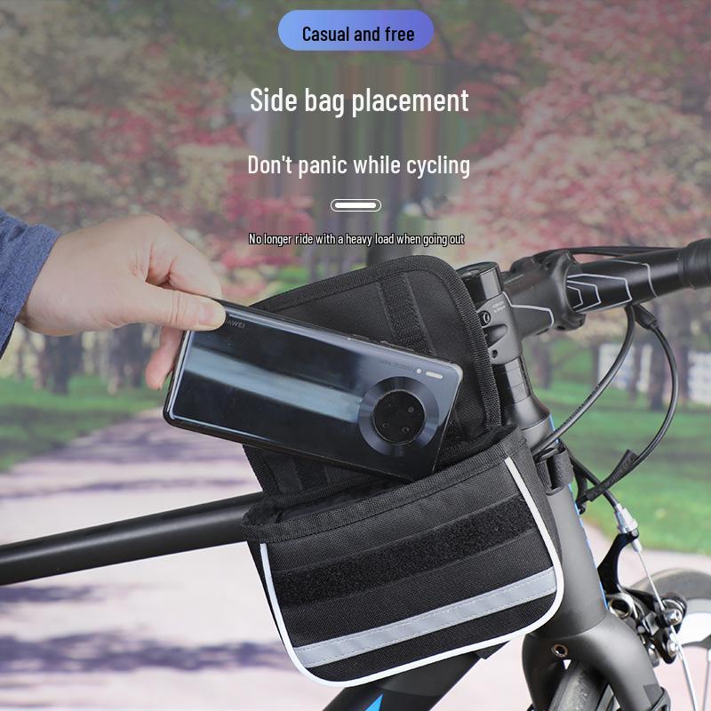 Oberrohr-Satteltasche für Mountainbikes mit Handyhalter
