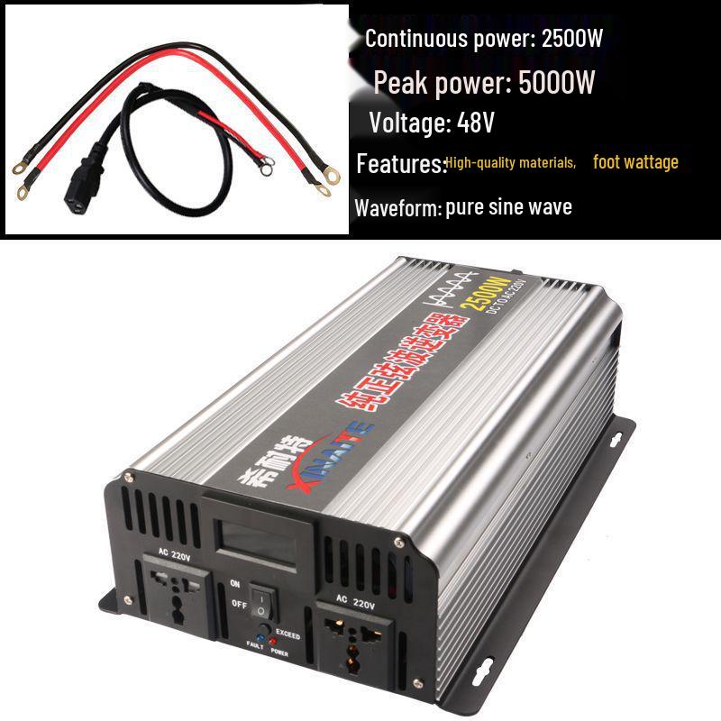 Pure Sine Wave Inverter 3000W/2000W/1000W, 12V/24V/48V to 220V for Car and Home Use
