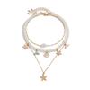 Pearl Shell Multilayer Necklace Conch Shell Clavicle Necklace Trendy Starfish Choker  Ladies