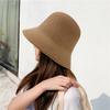 Neue Sommer Faltbare Eimerhüte Für Damen Mädchen Elegant Einfarbige Atmungsaktive Strohhüte Outdoor Urlaubsstrand Visier Panama Hüte