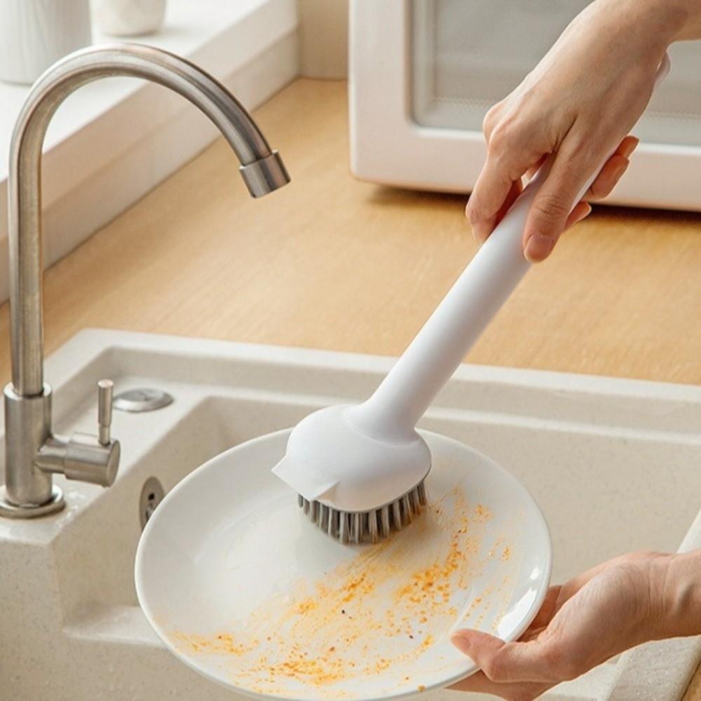 Stain Removal Pot Cleaning Brush Blind Spots Free Scrub Brush Portable Dish Scrubber Brush  Camping