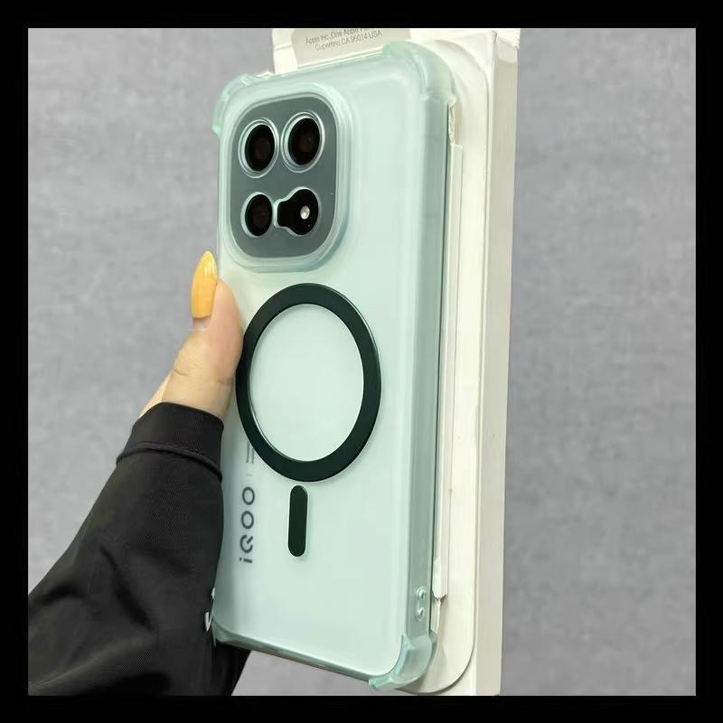 Magnetyczne etui TPU odporne na wstrząsy Magsafe na telefon VIVO IQOO 15 Ładowanie bezprzewodowe Przezroczysty Miękki Silikonowy Pokrowiec na Tył na IQOO15 Bumper