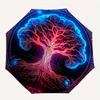 "Enchanted Tree of Life Wall Art: Mystical Decor for Your Space"Umbrella, Portable 3-Fold Compact Umbrella for Men & Women ES62