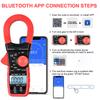Bluetooth Remote Connection Clamp Multimeter, AC/DC 2000A Voltage/Current/Power Tester with NCV, 6000 Counts True RMS Multimeter