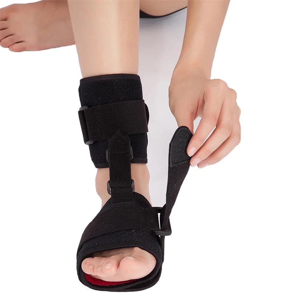 

1 шт. Вертикальная тяга Шина-корректор для отвисания стопы Регулируемый дневной бандаж для голеностопного сустава Поддержка Инструмент для ухода за ногами Облегчение боли Голеностопный сустав Отвисание стопы one size fits all чёрный