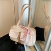 Cute Bow Designer Underarm Bags for Women  New Fashion Solid Large Capacity Women's Handbags Pu Leather Shoulder Bags