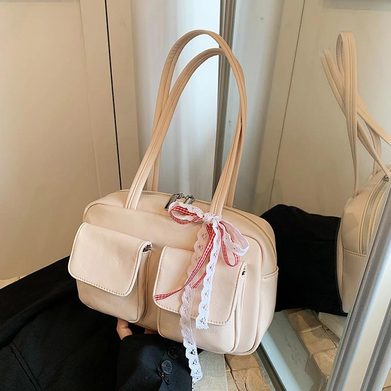 Милые дизайнерские сумки-подмышки с бантом для женщин — фото 7