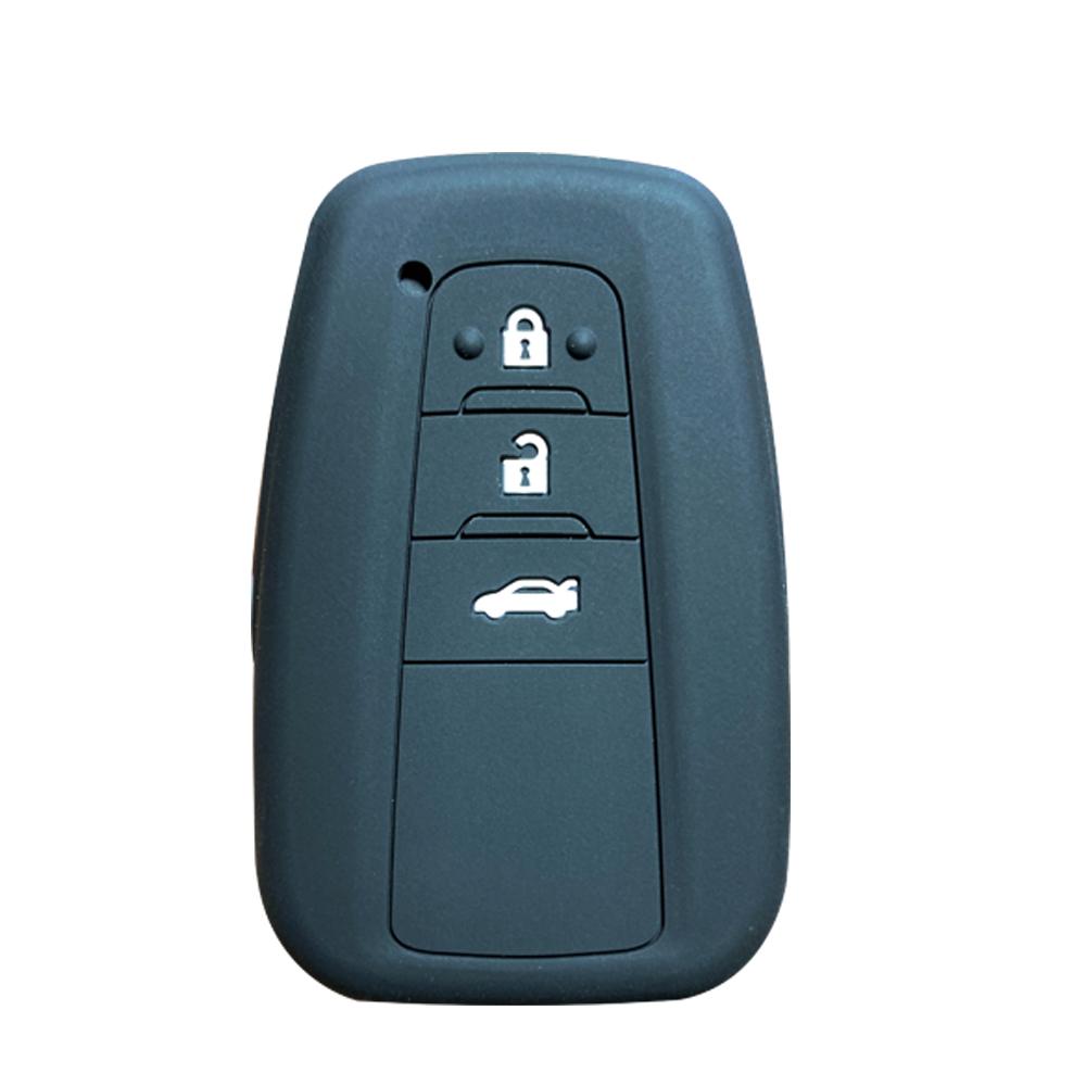 3-Tasten Silikon Autoschlüsselhülle für Toyota Corolla TS 2021 Land Cruiser Prado Camry V70 C-HR Prius RAV4 Xa50 2020 Schlüsselabdeckung Fob