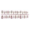 3D three-dimensional gilt flower almond nail wearing armor foreign trade gentle wind fake nails 30 pieces white nail art direct supply
