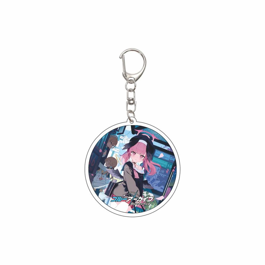 55MM Anime Blue Archive Keychain Asagi Mutsuki/Kurodate Haruna/Himuro Sena Key Chain Acrylic Model Plate Christmas Gifts
