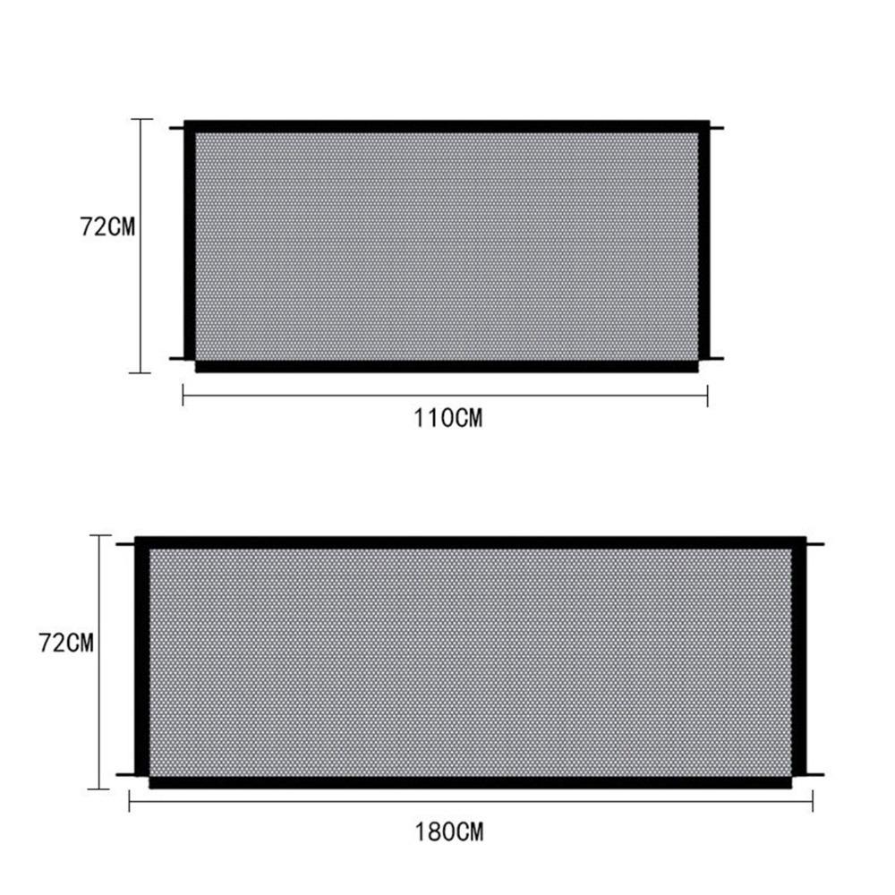 Punch Free Pet Safety Gate Mesh Foldable Pet Separation Fence Household Indoor Partition 110*72CM