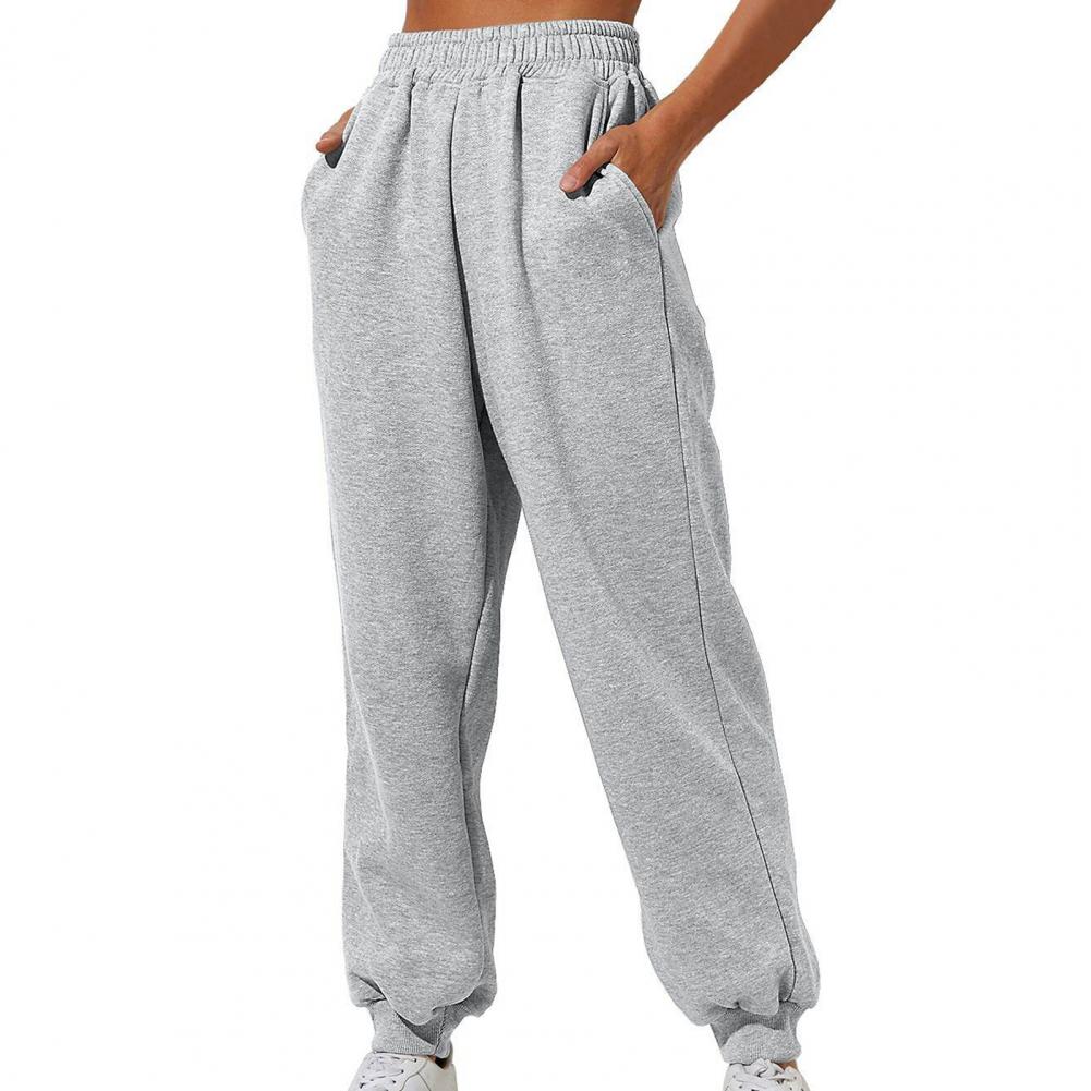Comfortable High Waist Sweatpants For Women Stretchy And Soft Everyday Pants With Elastic Waistband Sweatpants Jogging Trousers