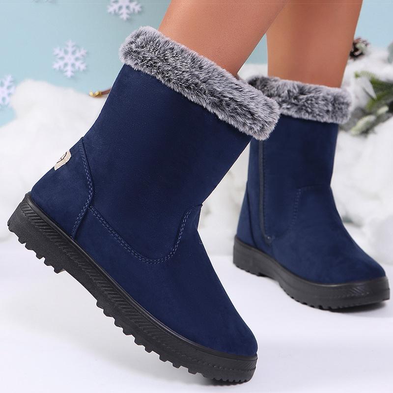 Fashion Women's Boots Korean Style Winter Boots With Fur Warm Snow Boots Ankle Winter Shoes For Women Winter Footwear 2024 New Bottines