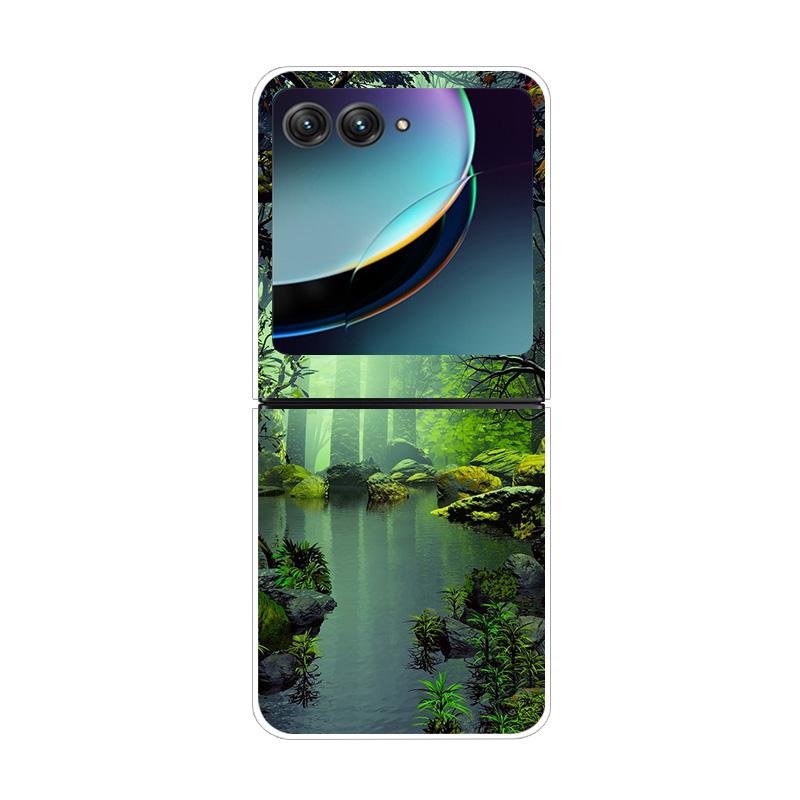 Dla Motorola Razr 40 50 Ultra 5G Przezroczyste Etui Razr40 Razr4 Twardy PC Przezroczysty Tylny Pokrowiec na Telefon Dla Motorola Razr+ Etui
