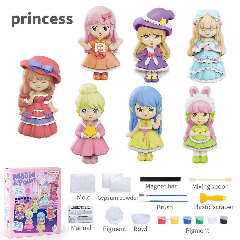 

Белая гипсовая кукла для детского раскрашивания - формы мультяшных животных и девочки