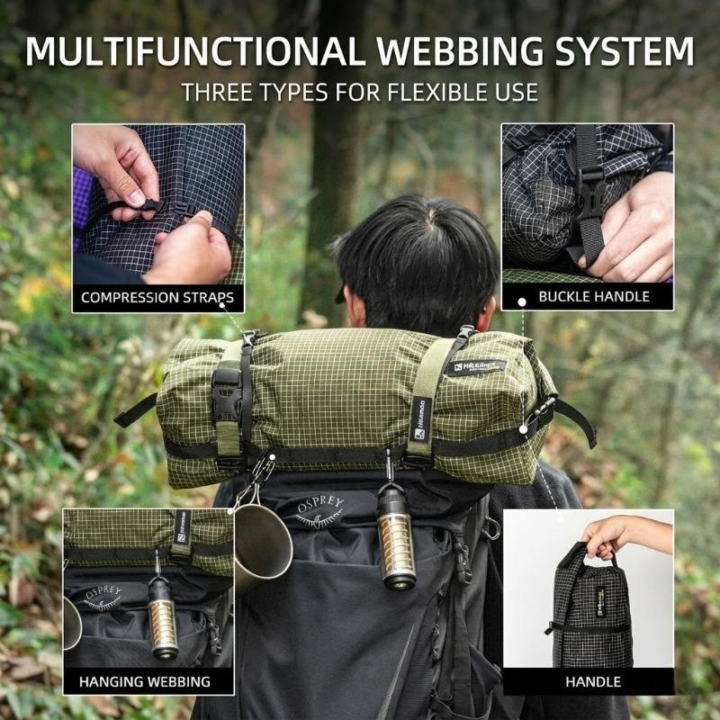 Ultralight Dyneema Backpack Top Lid Waterproof Expansion Pouch Multifunctional External Storage Bag for Hiking & Mountaineering