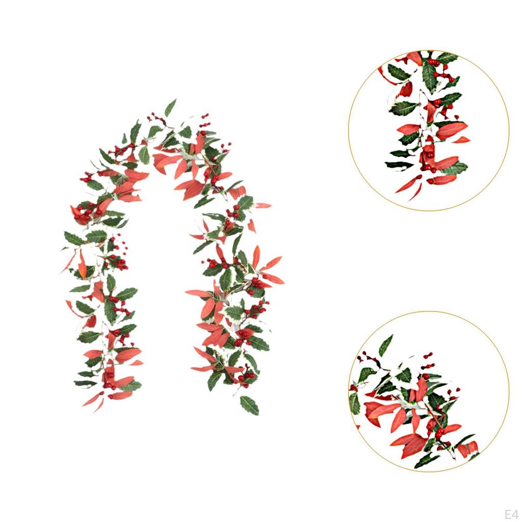 165cm Christmas Decoration Rattan Garland Artificial Plants Rustic Lifelike Wall