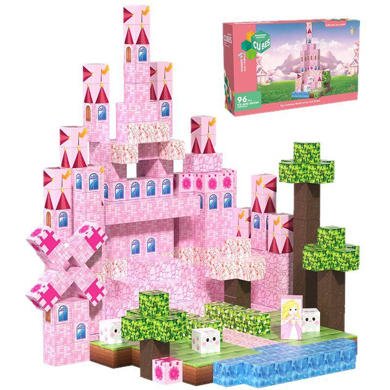 Princess Castle World Magnetic Block Set Dream Girl Build Block Birthday Gift Toy