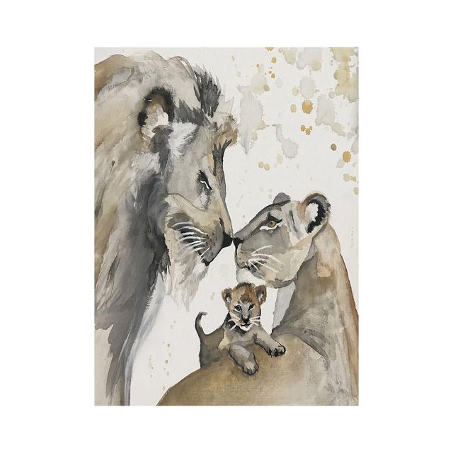 Modern wall art poster with animals, loving lion, family, canvas, painting, print for the living room, painting, decoration for the house, cuadros