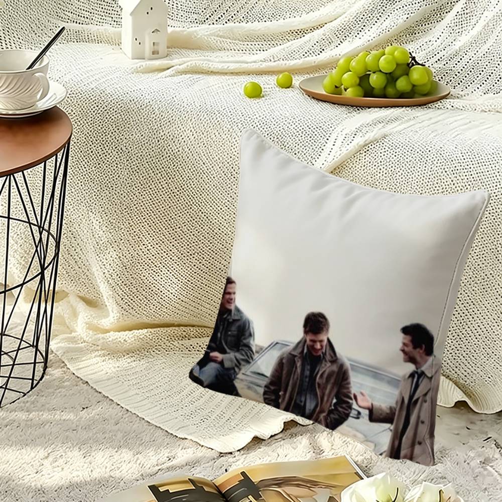 S-Supernatural Dean W-Winchester Soft Pillow Shell For Sofa Living Space Bedroom Headboard Backrest Square Cushion Cozy
