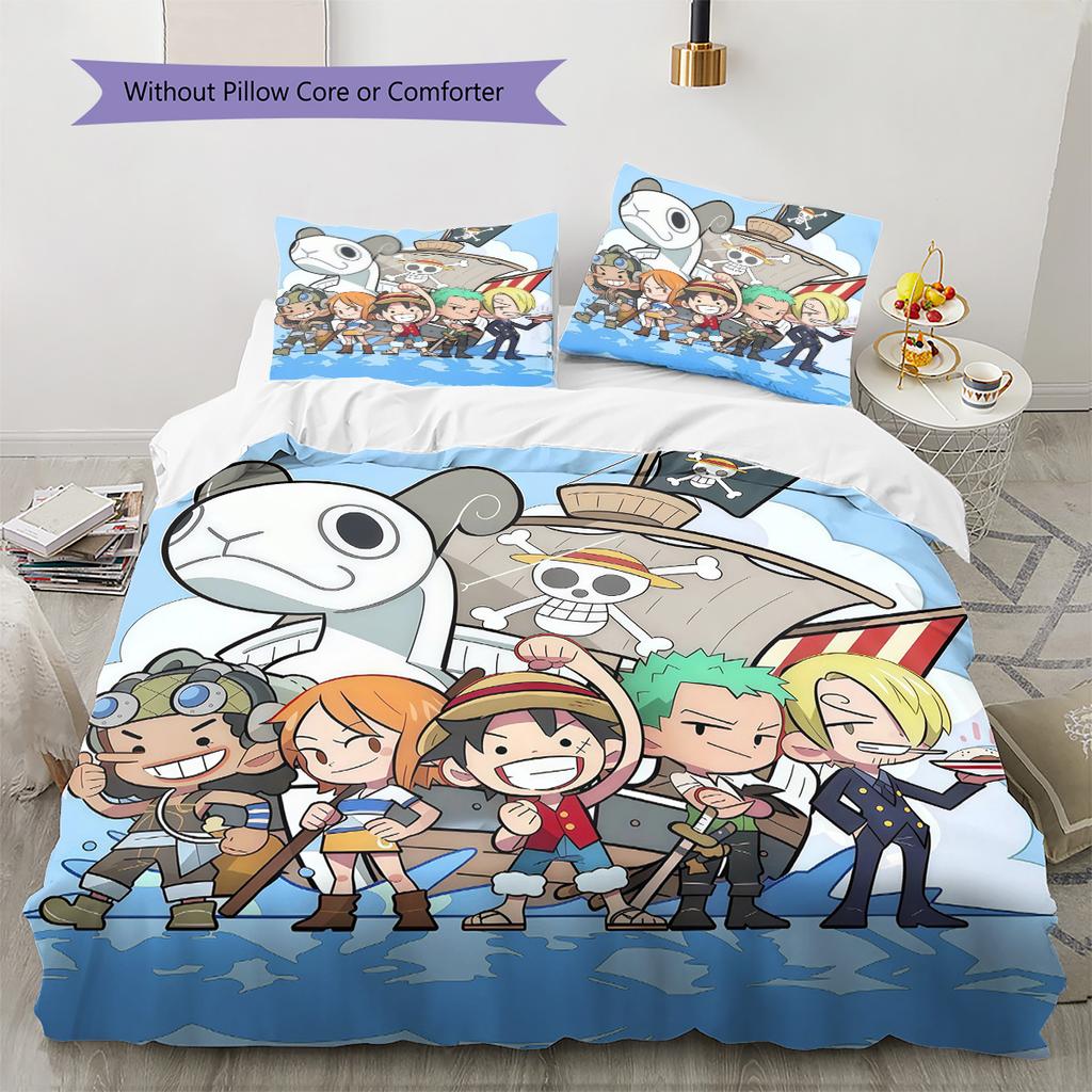 One Piece Pattern Bedding Quilt Set Home Decoration Gift (1 * Duvet Cover + 2 * Pillowcase Without Core)