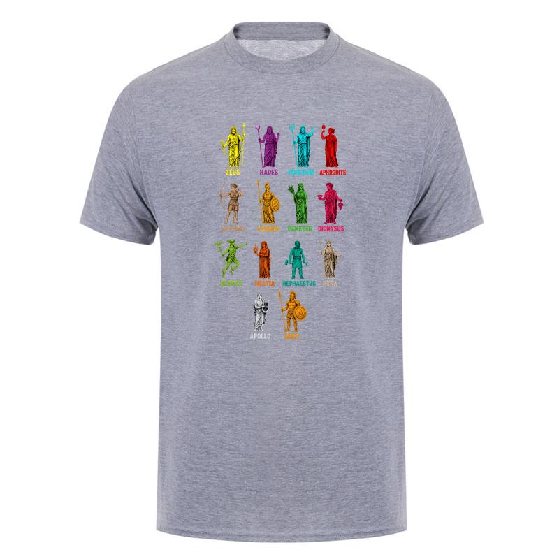 Greek Mythology Gods Of Greece T Shirt Colorful Ancient Gods Graphic Tshirts Unisex Vintage Style Da817
