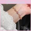 Plated Zircon Geometric Hand Chain With Elegant Fastener For Womens Casual Wear