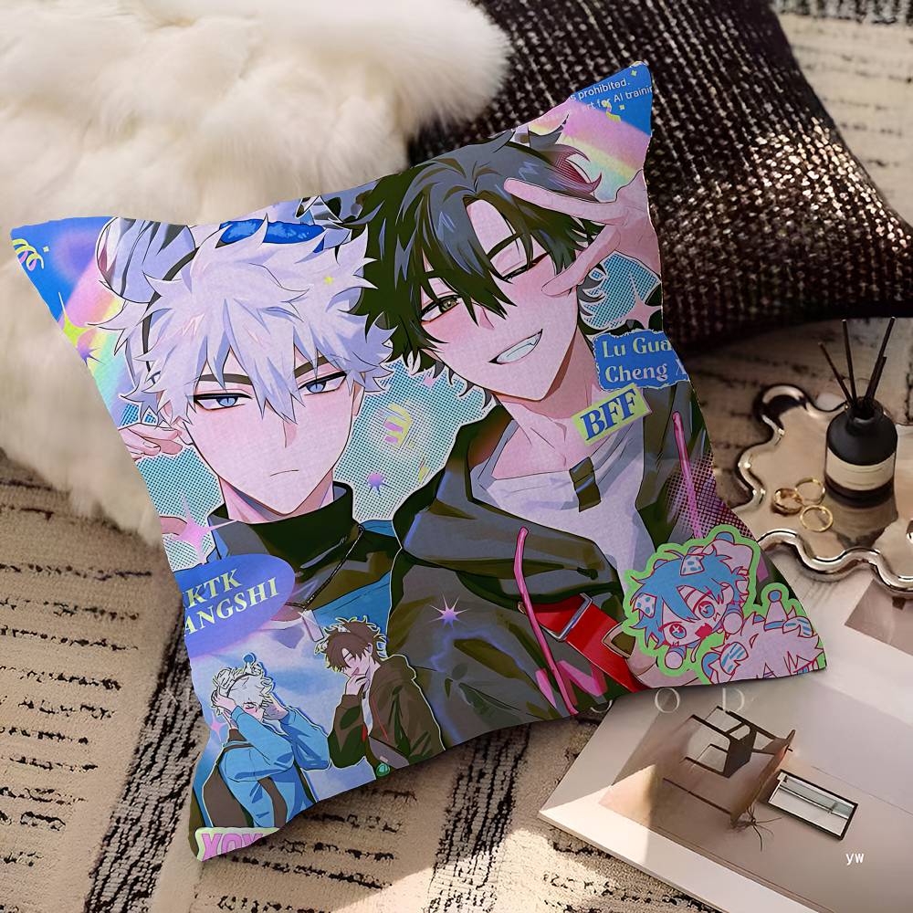 Link Click Anime Cushion Cover Polyester Sofa Cushions Decorative Throw Pillows Home Decoration Pillowcover