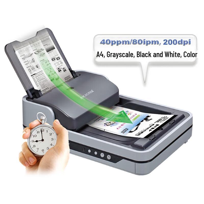 

Microtek ArtixScan DI 5240 A4 Duplex Document Scanner CN plug (adapter included)