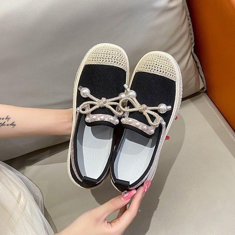 Xiaoxiangfeng Fisherman Shoes Women's 2024 Spring and Summer New Korean Version One-pedal Mesh Breathable Single Shoes Soft-soled Student Single Shoes