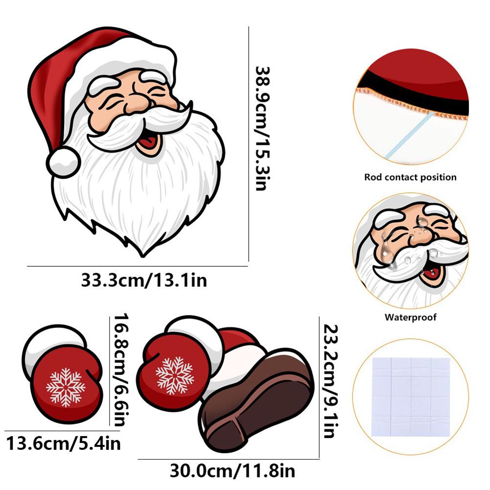 Christmas Fence Decoration DIY Garden Fence Sign Outdoor Xmas Decor Santa Clause