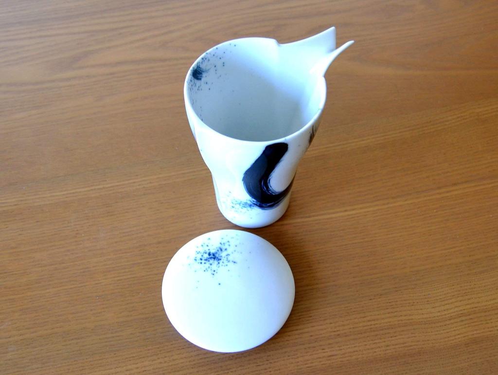 Liquor Tokkuri Ochoko Arita 1 sake 2 flat cups made in Japan set, set, ware, bottle, set, Ryumon, ceramic,