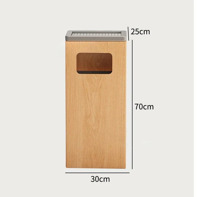 Wood Waste Bins Round Bucket Wastebasket Large Rectangular Dustbin Living Room Separate Litter Bins Home Cleaning Utilities