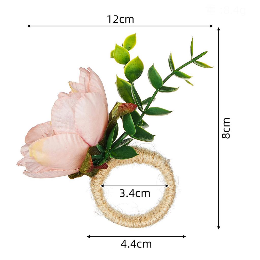 1pcs Flower Napkin Rings Red Rose Towel Buckle for Wedding Party Valentines Day Home Table Decoration Birthday Napkin Holder
