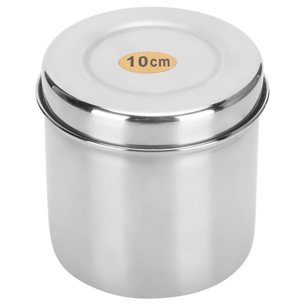 Sanitary Stainless Steel Stainless Steel Cotton Ball Cup Silver Durable Cotton Ball Container Cotton Ball Canister Clinic