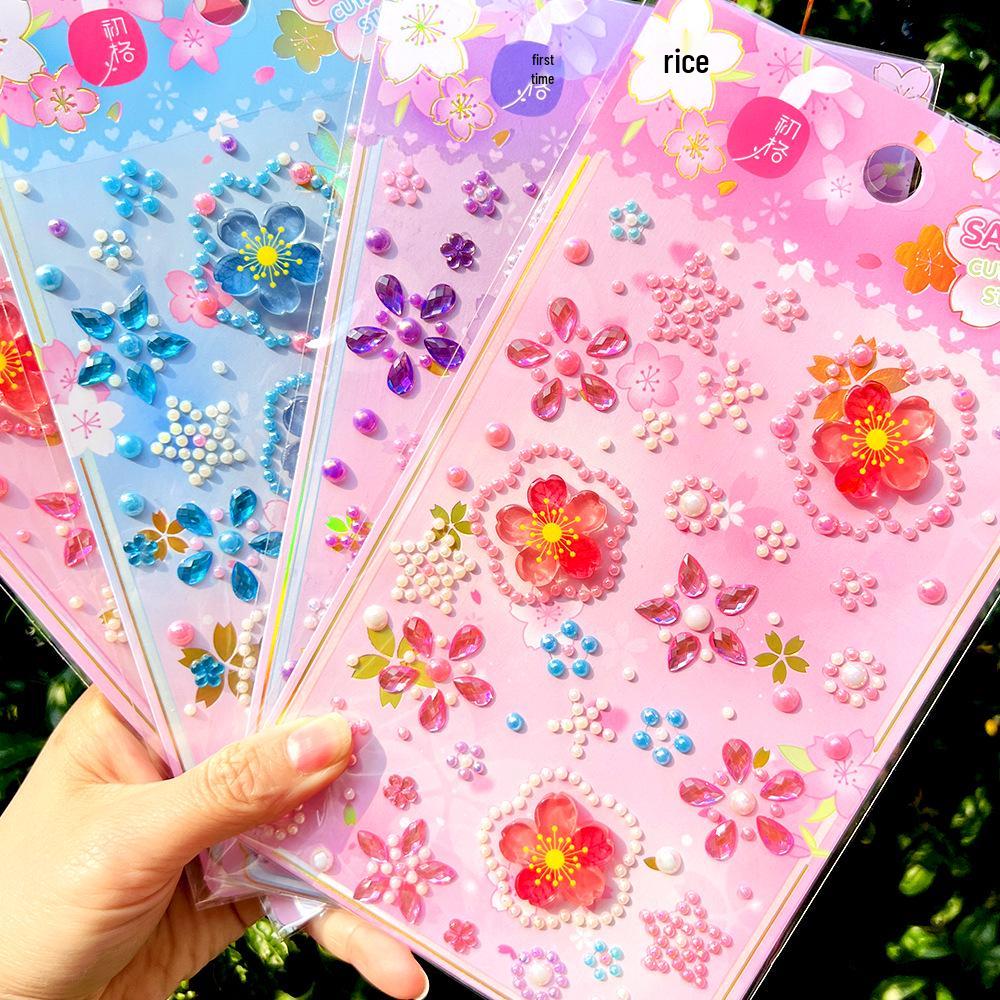 Kids' Creative Wiggle Stickers for Phone Cases - Acrylic Gem & Diamond Decorations for Girls