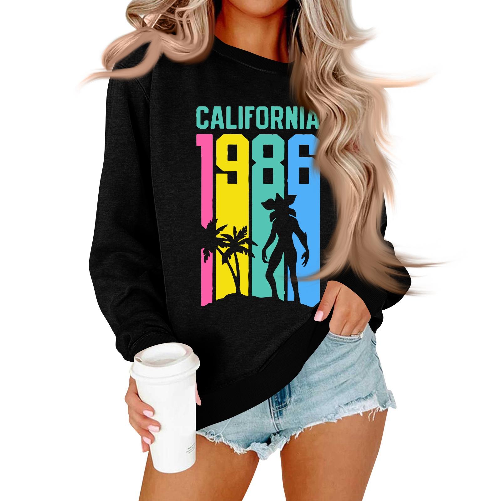 Women s And Men s Unisex Fashion Casual Long-sleeved Loose Printed Round Neck Pullover Hoodie Sweatshirt L 1980₽