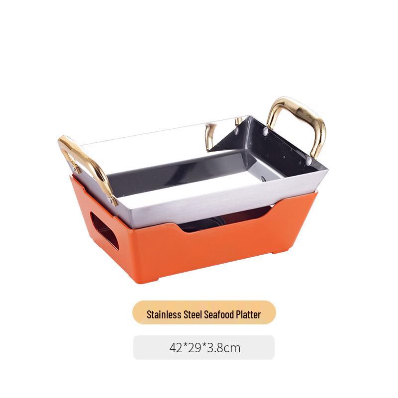 ZISIZ Коммерческая прямоугольная сковорода-гриль из алюминиевого сплава с антипригарным покрытием