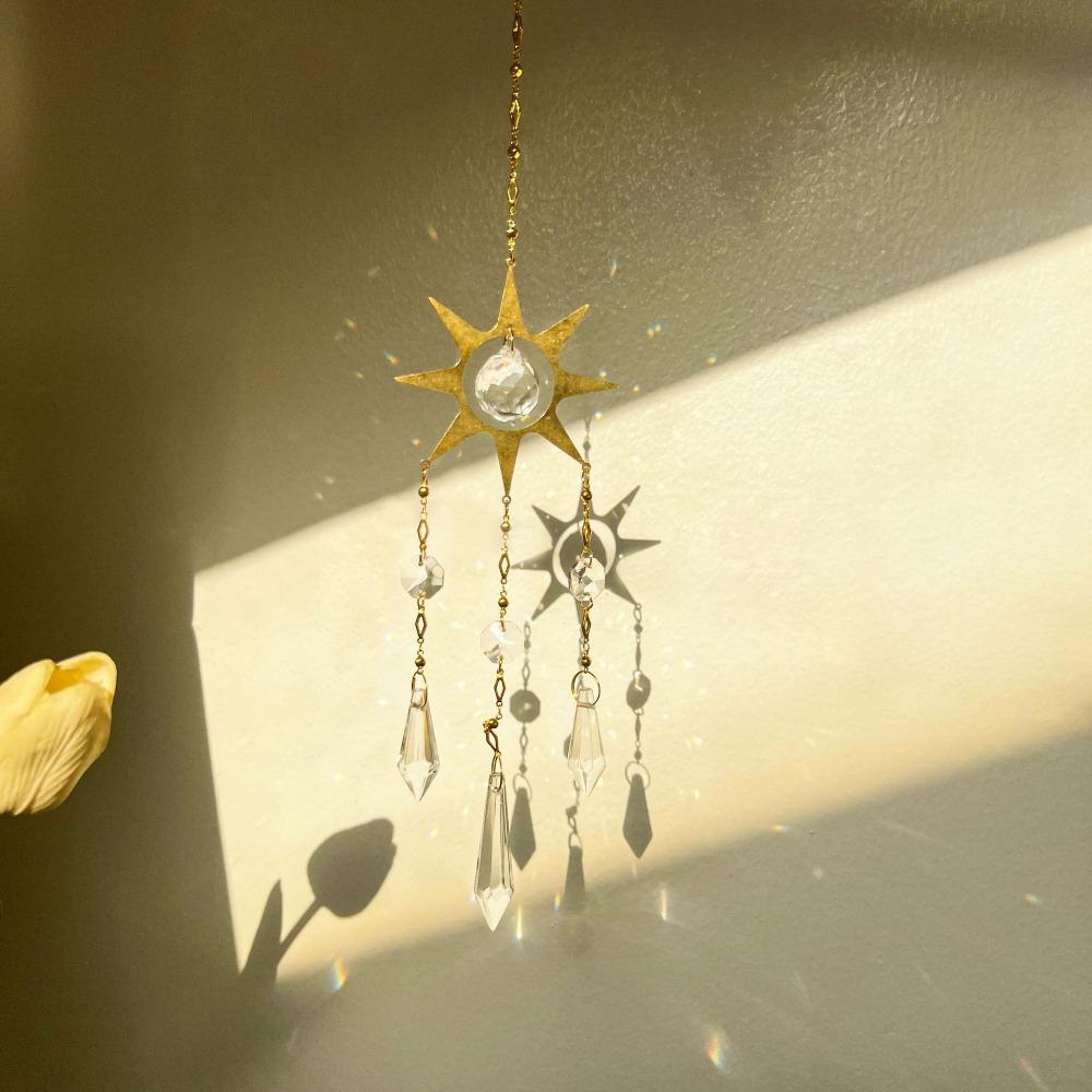 Hanging Decorations Crystal Wind Chimes Home Decor Rainbow Made Crystal Suncatcher Colorful Sun Catchers Pendant Window